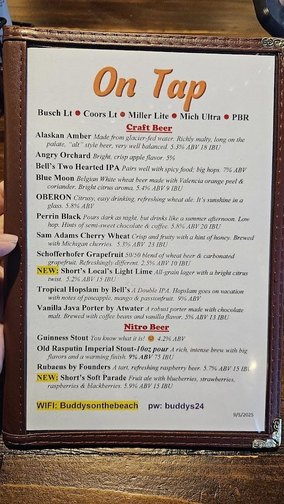 Buddy's on the Beach Menu image 4